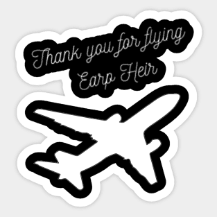 Earp Heir (white version) Sticker